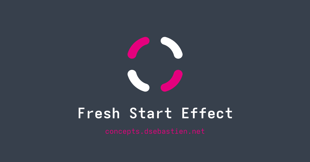 Fresh Start Effect - Concepts